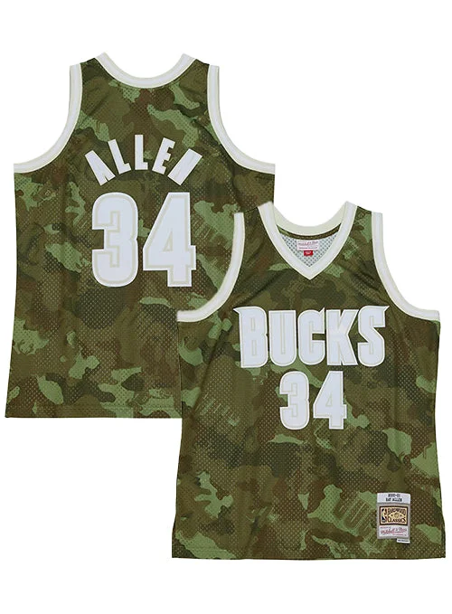 Mitchell & Ness HWC 2000 Ghost Ray Allen Milwaukee Bucks Swingman Jersey Organic