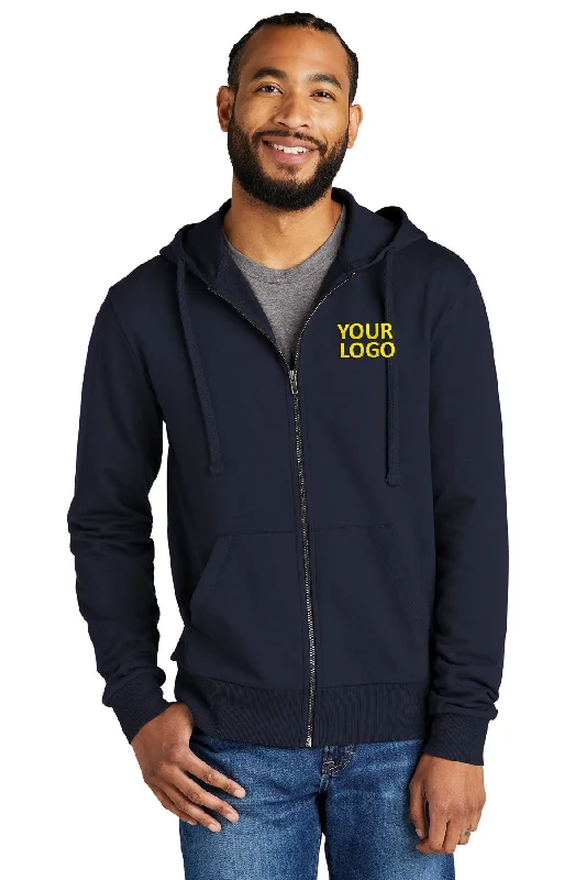 Allmade Unisex Organic French Terry Full-Zip Hoodie, Night Sky Navy Traditional Men's Wool