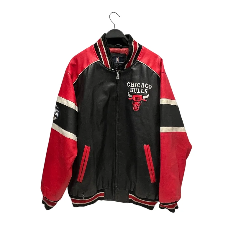 Vintage Chicago Bulls Eastern Conference/Baseball Jkt/XXXL/Leather/BLK/Eastern Conference Practical Men's Quick