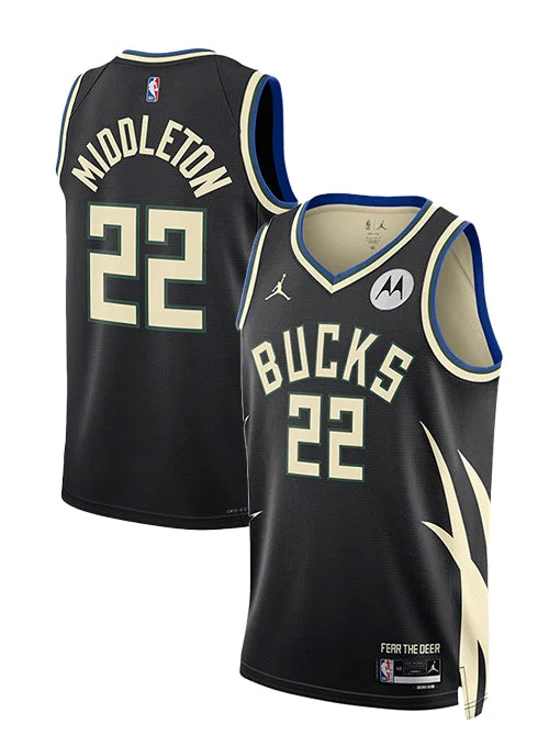 Jordan 2022 Statement Edition Khris Middleton Milwaukee Bucks Swingman Jersey Hip Men's Retro