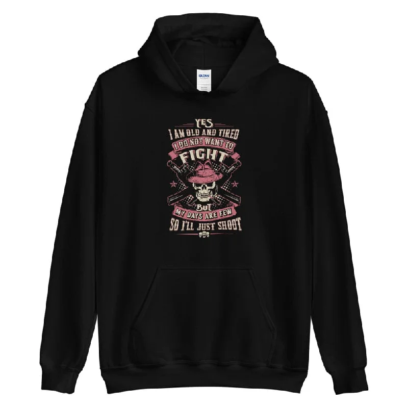 Yes I Am Old And Tired - Skull Hoodie - up to 5XL Athletic Men's High