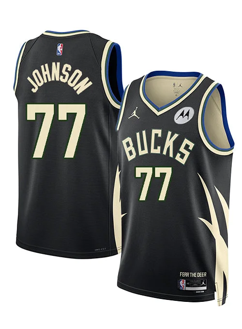 Jordan 2022 Statement Edition AJ Johnson Milwaukee Bucks Swingman Jersey Streetwear Style