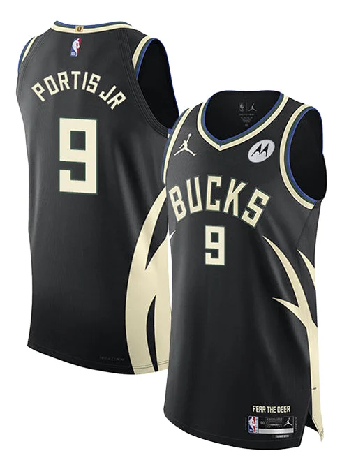 Jordan 2022 Statement Edition Bobby Portis Jr. Milwaukee Bucks Authentic Jersey Stylish Men's Tropical 