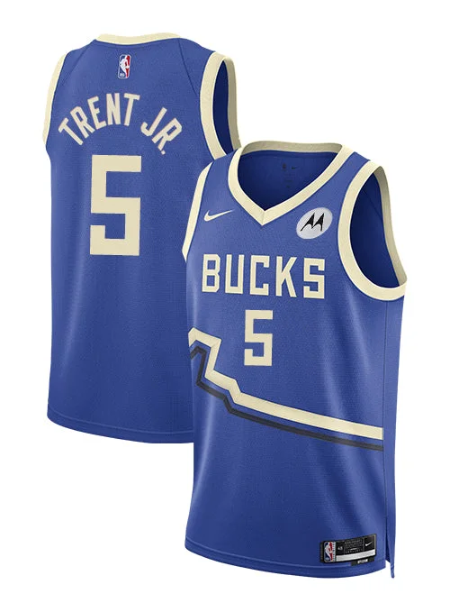 Nike 2024-25 City Edition Gary Trent Jr. Milwaukee Bucks Swingman Jersey Sporty Men's Athleisure 