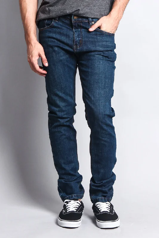 Premium Denim Skinny Fit Jeans (Midnight Blue) Tough Men's Tactical