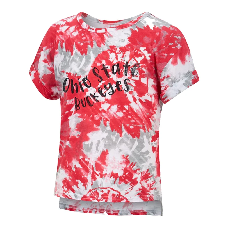 Toddler Girls Ohio State Buckeyes Tie-Dye T-Shirt Cozy Men's Winter