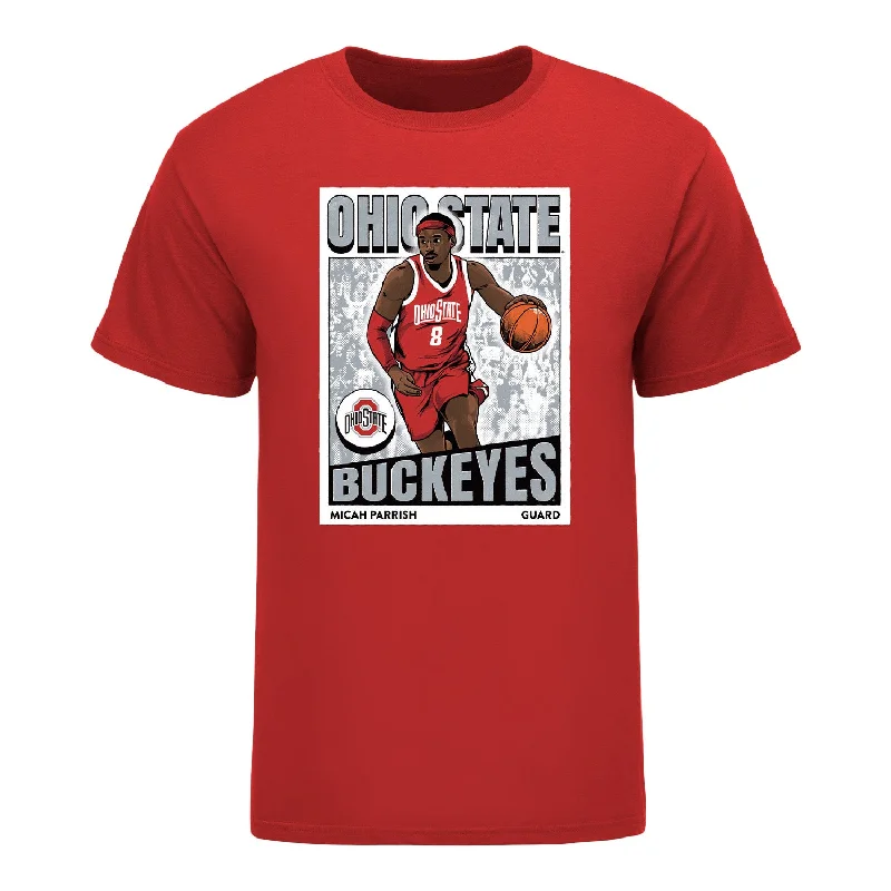 Ohio State Buckeyes Men's Basketball NIL #8 Micah Parrish Icon T-Shirt Classic Men's Pin