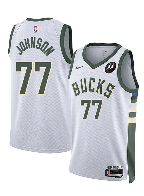 Nike 2022 Association Edition AJ Johnson Milwaukee Bucks Swingman Jersey Trendy Men's Oversized