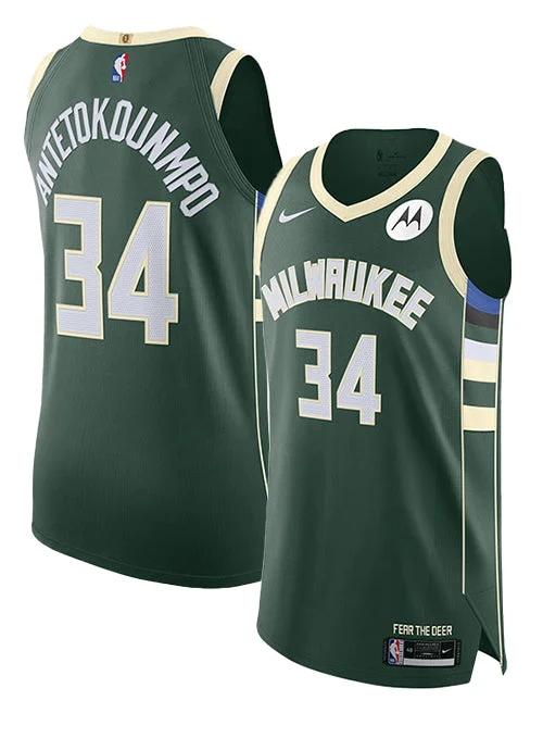 Nike Giannis Antetokounmpo 2020 Icon Authentic Milwaukee Bucks Jersey Unique Men's Patch