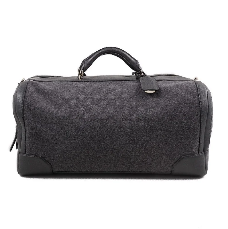 Brioni Cashmere and Leather Weekend Bag Confident Men's High