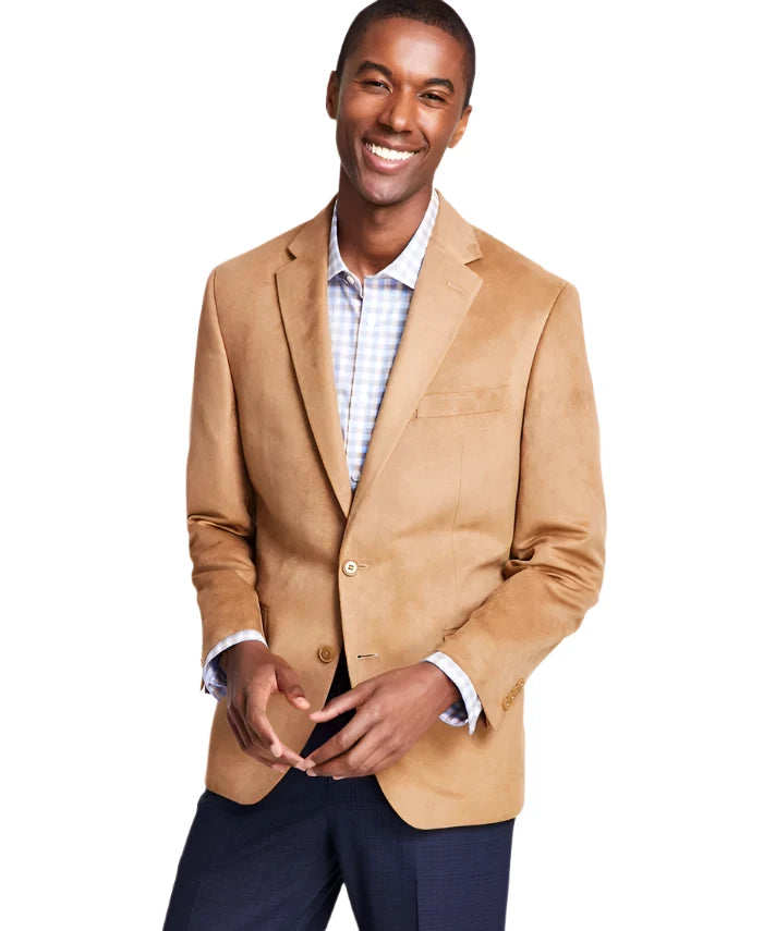 Camel Suede Sport Coat Monochromatic All