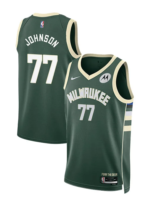 Nike 2022 Icon Edition AJ Johnson Milwaukee Bucks Swingman Jersey Athletic Men's High