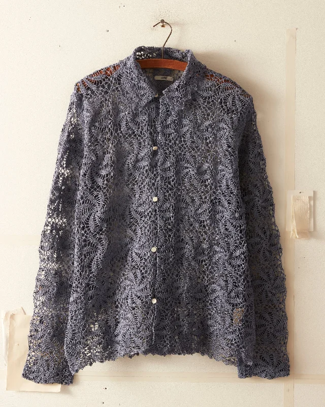 Propeller Yale Crochet Shirt - XS/S Unique Men's Upcycled