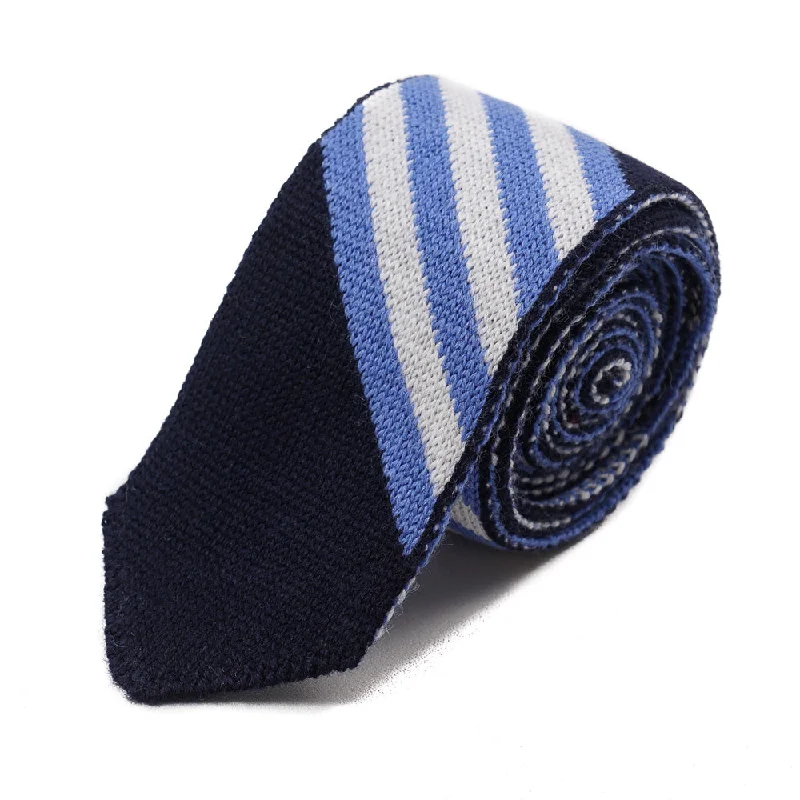 Roda Slim-Width Knit Wool Tie Cool Men's Distressed