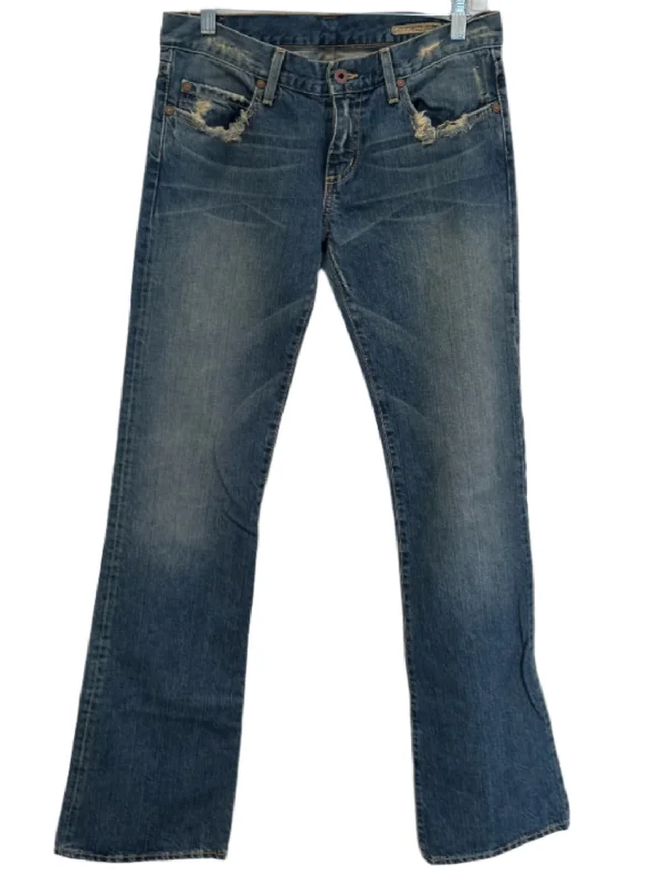 Chip and Pepper Size est 28 Mid Wash Cotton Blend Low Rise 5 Pocket Jeans Rugged Men's Outdoor 