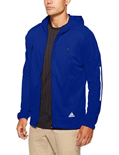 Adidas Mens Adidas Men'S Id Hybrid Hooded Jacket, Blue, Small-46 Jacket Elegant Men's Formal 