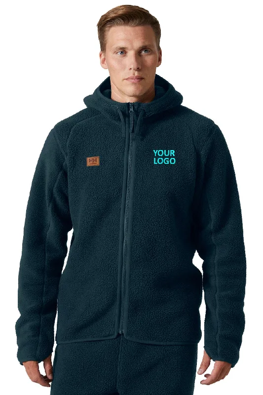 Helly Hansen Mens Heritage Pile Custom Hoodies, Navy Trendy Men's Scandinavian