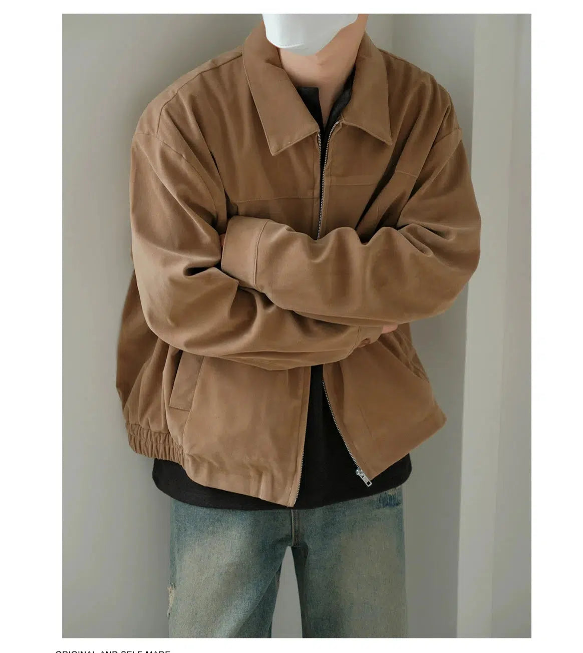 Suede Full Zip Jacket Earthy Men's Sustainable 