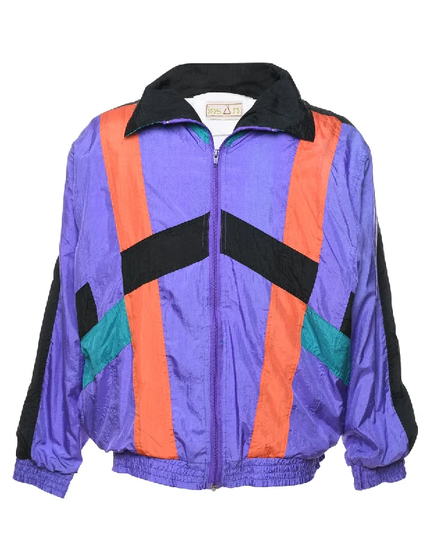 Multi-Colour Contrast Panel Nylon Jacket - XL Organic