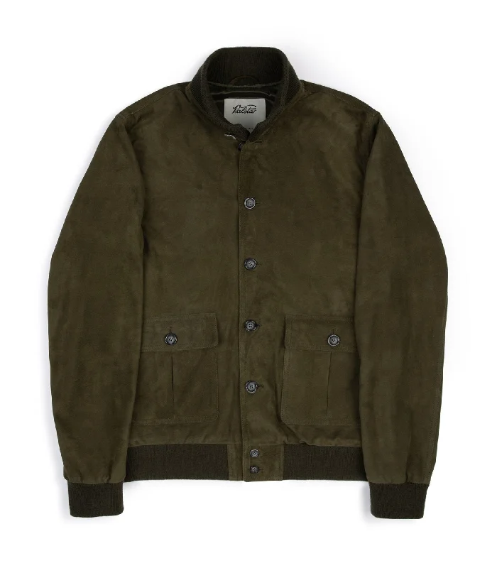 Valstar Valstarino Lined Suede Jacket: Moss Green Dynamic Men's Glow