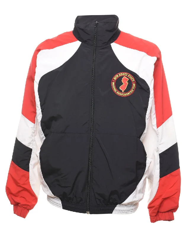 Red, Black & White New Jersey Team Nylon Jacket - XL Sophisticated Men's French