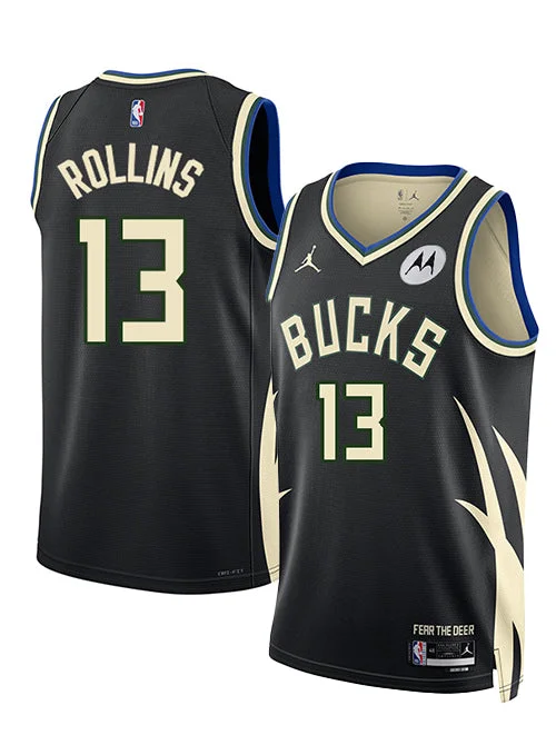 Jordan 2022 Statement Edition Ryan Rollins Milwaukee Bucks Swingman Jersey Dynamic Men's Glow