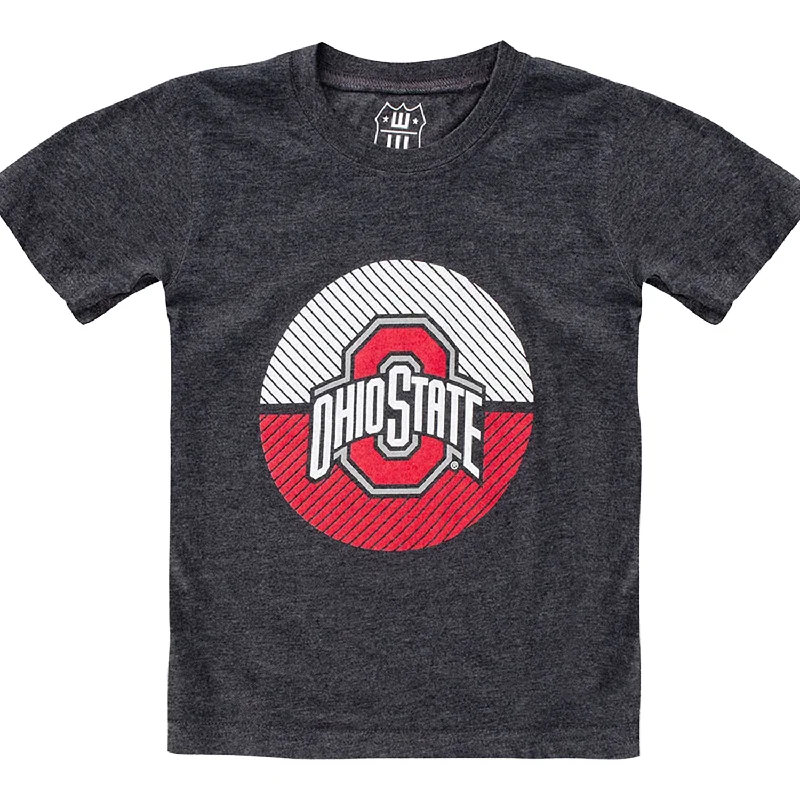 Toddler Ohio State Buckeyes Circle Primary Logo Gray T-Shirt Youthful Men's Anime