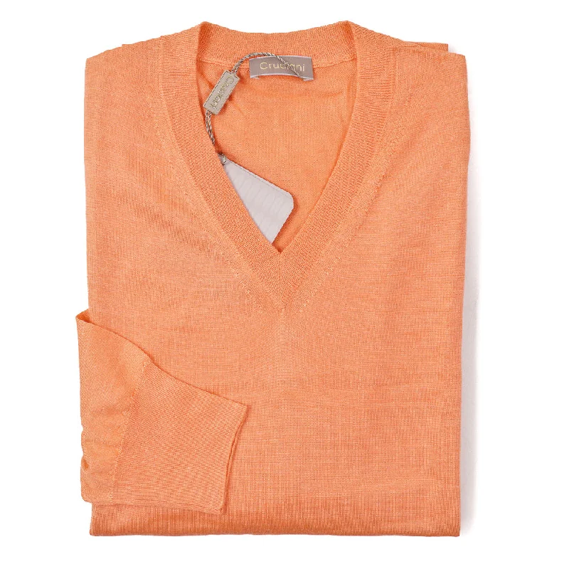 Cruciani Lightweight Cashmere and Silk Sweater Dynamic Men's Glow