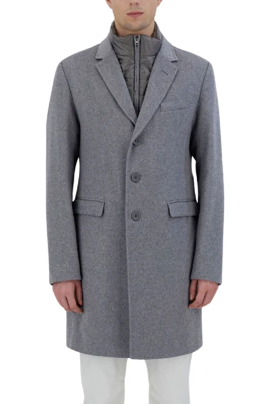 Convertible Top Coat Traditional Men's Wool