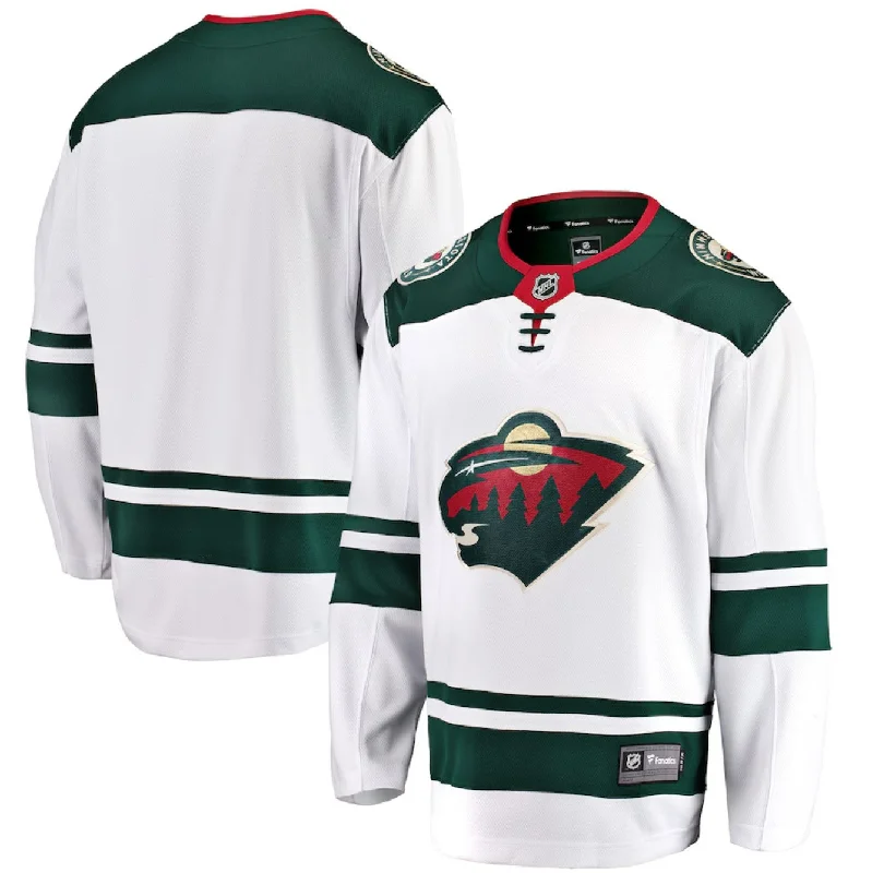 Minnesota Wild Road White Breakaway Replica Jersey British Gentleman Style