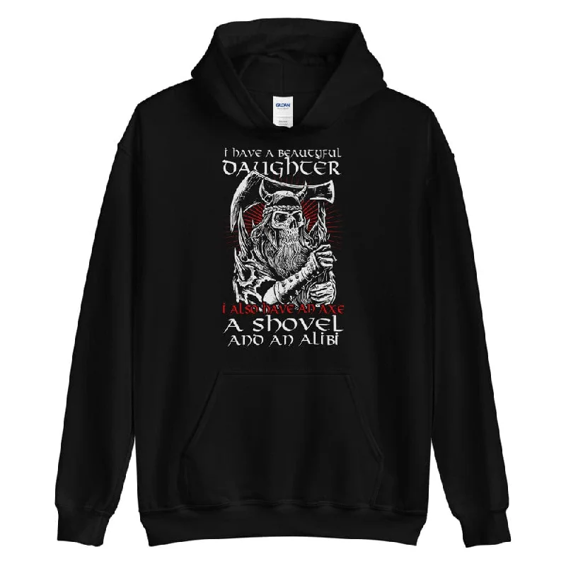 I Have A Beautiful Daughter - Skull Hoodie - up to 5XL Practical Men's Quick