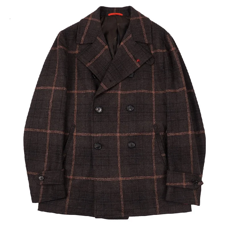 Isaia 'Cortina' Slim-Fit Pea Coat Preppy Men's College