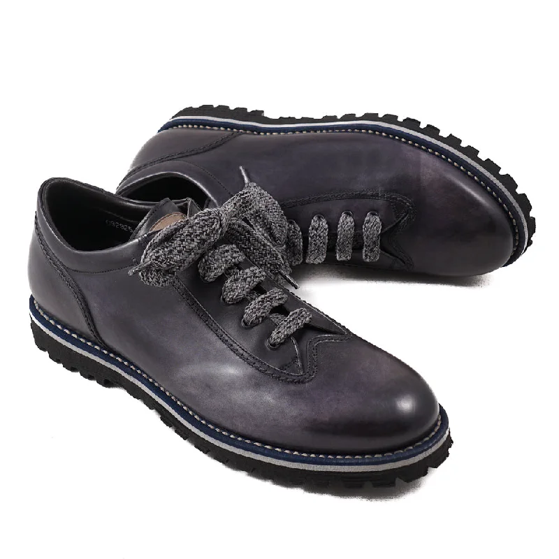 Franceschetti Leather Derby with Hiking Sole Rugged Men's Outdoor 