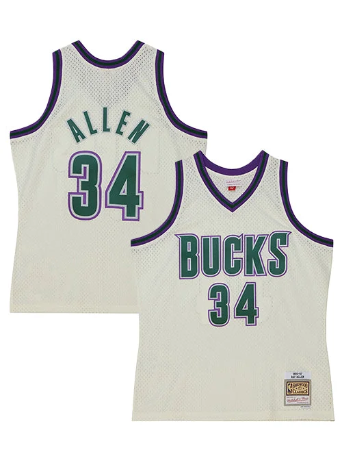 Mitchell & Ness HWC '93 Energy Ray Allen Milwaukee Bucks Swingman Jersey Artistic Men's Avant