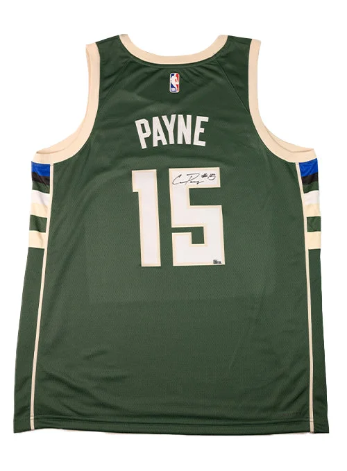 Signed Nike Icon Edition Cameron Payne Milwaukee Bucks Swingman Jersey Unique Men's Upcycled