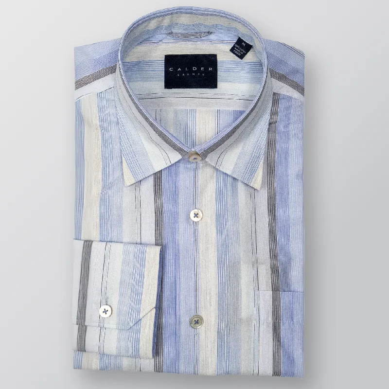 CALDER BLUE STR HBD LS SHIRT Elegant Men's Cashmere