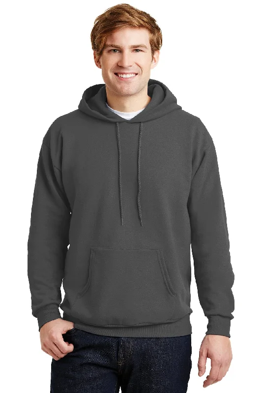 Hanes Ecosmart Pullover Hooded Sweatshirt P170 Smoke Grey Dapper Men's 1920S