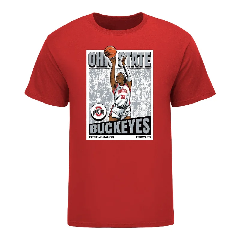 Ohio State Buckeyes Women's Basketball NIL #32 Cotie McMahon Icon T-Shirt Elegant Men's Cashmere