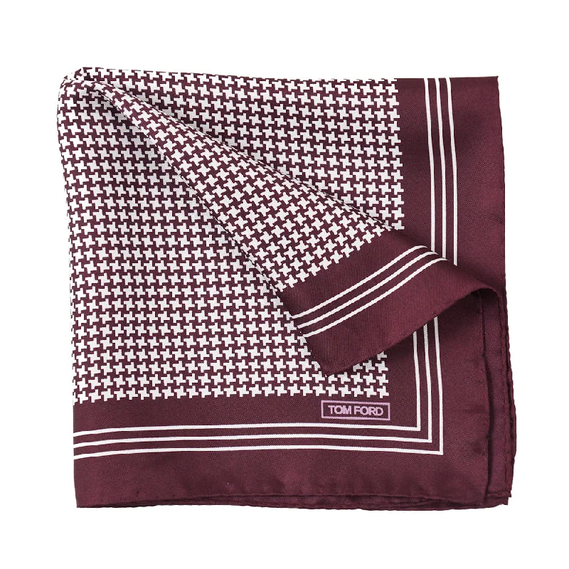 Tom Ford Houndstooth Print Pocket Square Vacation