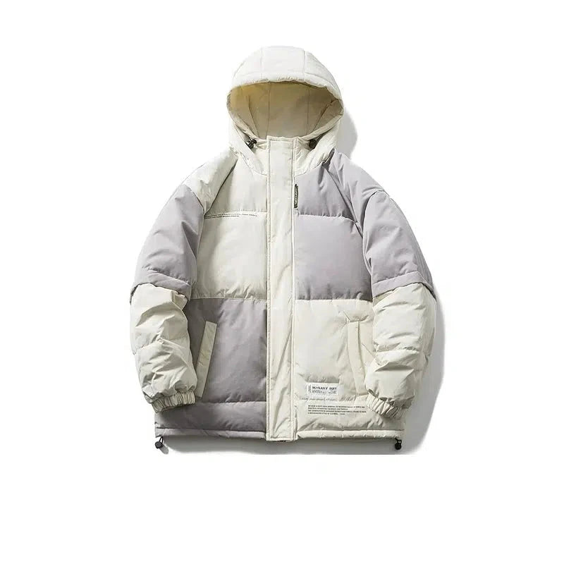 Insulated Hooded Down Jacket Elegant Men's Cashmere