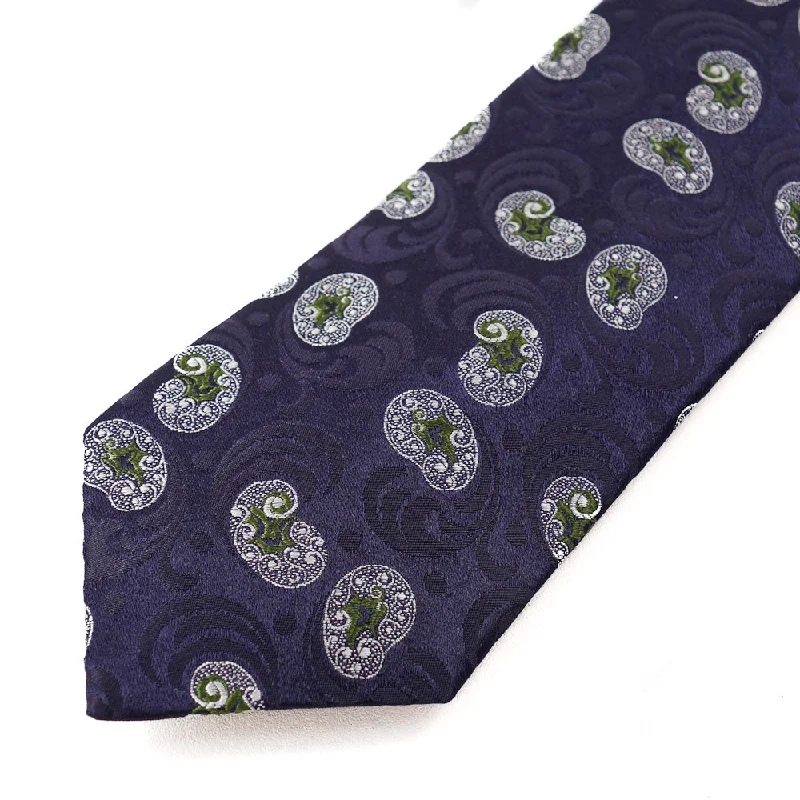 Roda Paisley Jacquard Silk Tie Sharp Men's Italian