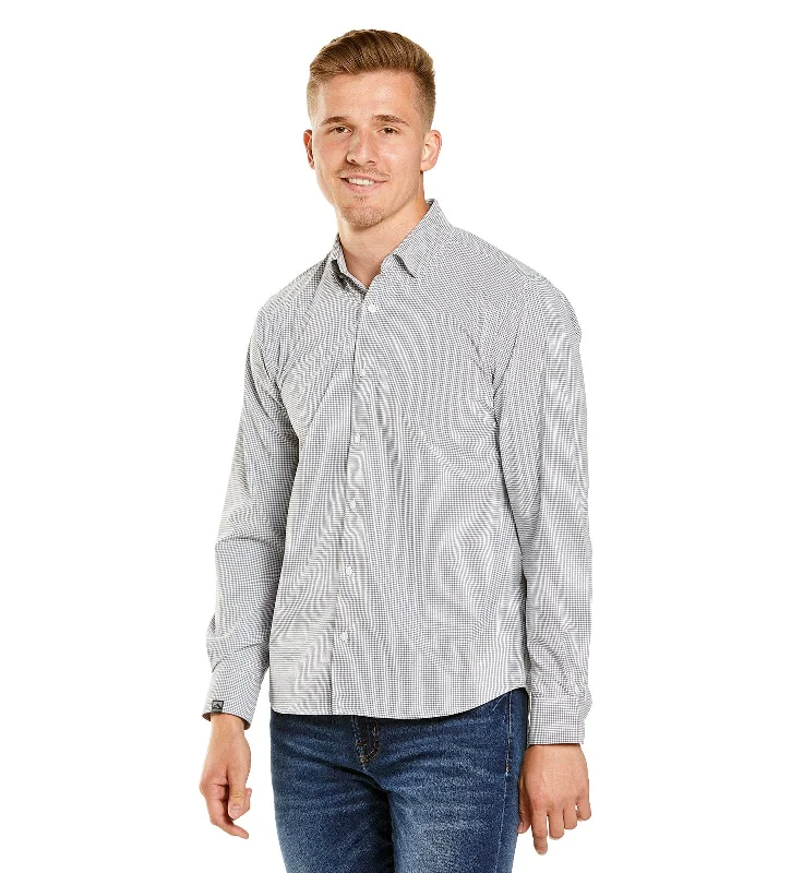 Men's Influencer Woven Shirt - Windowpane Bold Men's Statement