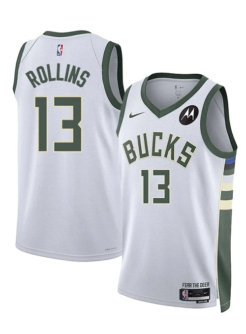 Nike 2022 Association Edition Ryan Rollins Milwaukee Bucks Swingman Jersey Refined Men's Velvet