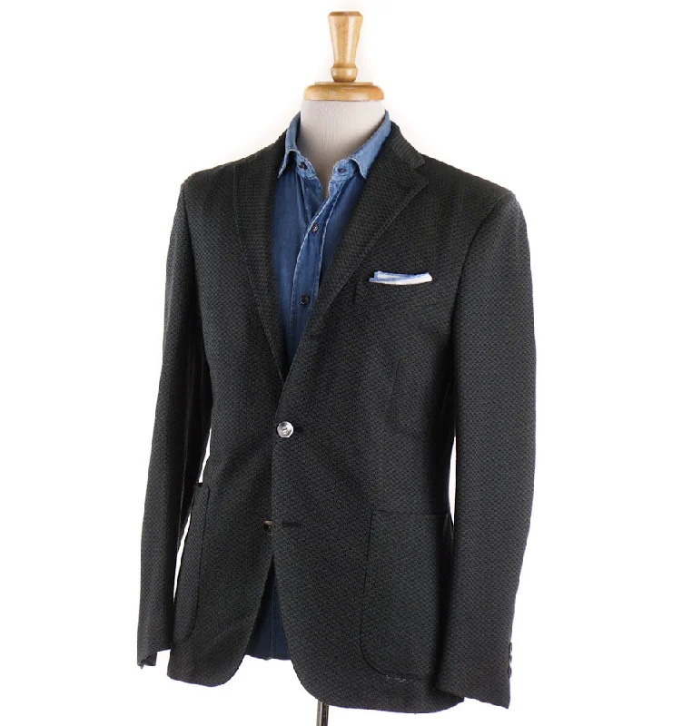 Boglioli Green and Navy Knit Cotton Sport Coat Gym