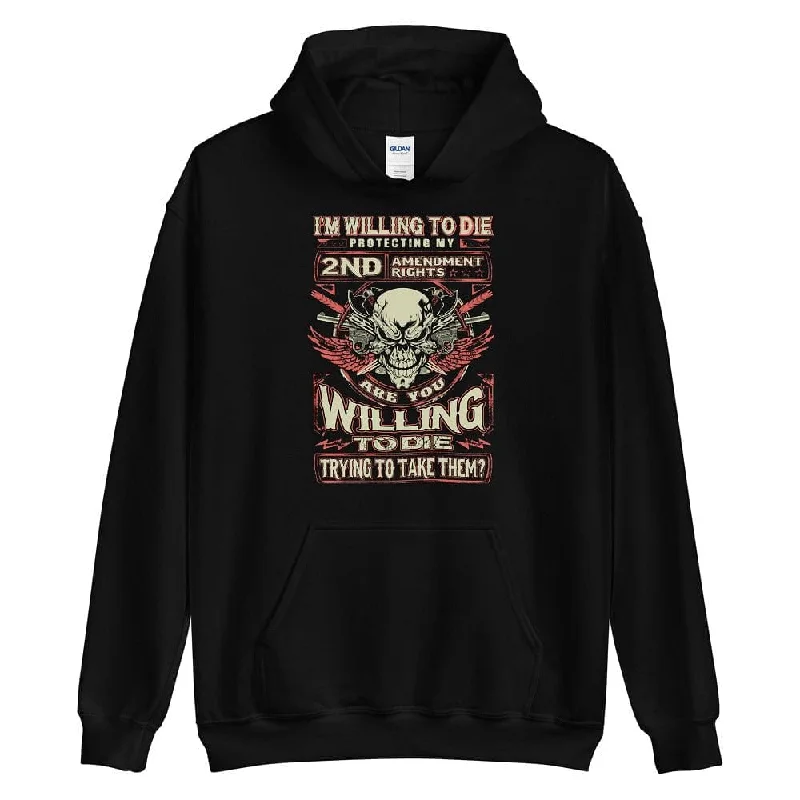 I'm Will To Die Protecting - Skull Hoodie - up to 5XL Casual Men's Loose