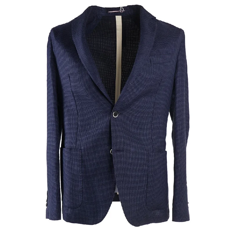 Roda Houndstooth Cotton-Linen Sport Coat Laid