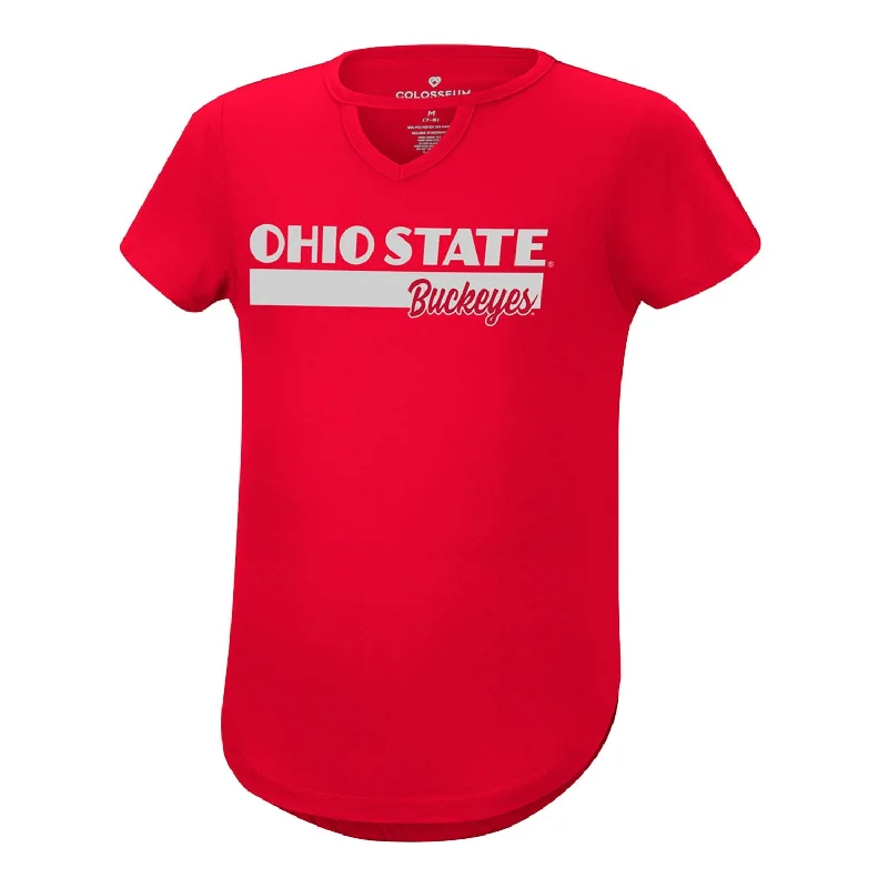 Girls Ohio State Buckeyes Dolores T-Shirt Monochromatic Office Style