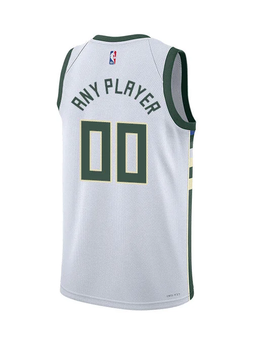 Nike 2022 Association Edition Custom Milwaukee Bucks Swingman Jersey Confident Men's Power