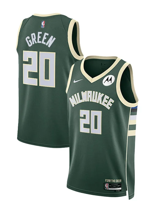 Nike 2022 Icon Edition AJ Green Milwaukee Bucks Swingman Jersey Casual Men's Short