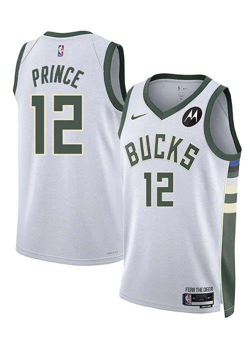 Nike 2022 Association Edition Taurean Prince Milwaukee Bucks Swingman Jersey Dynamic Men's High